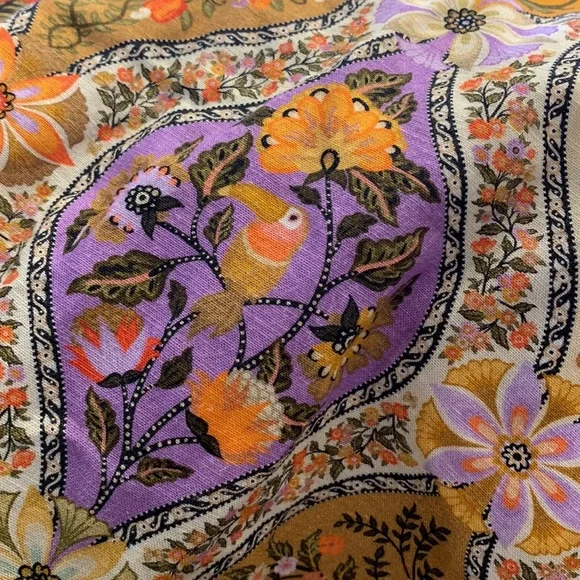 NWT Farm Rio Toscana Pleated Wide-Leg Pants xs,s ,m - Picture 4 of 9